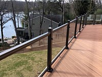 <b>Black Aluminum Railing with glass panels</b>